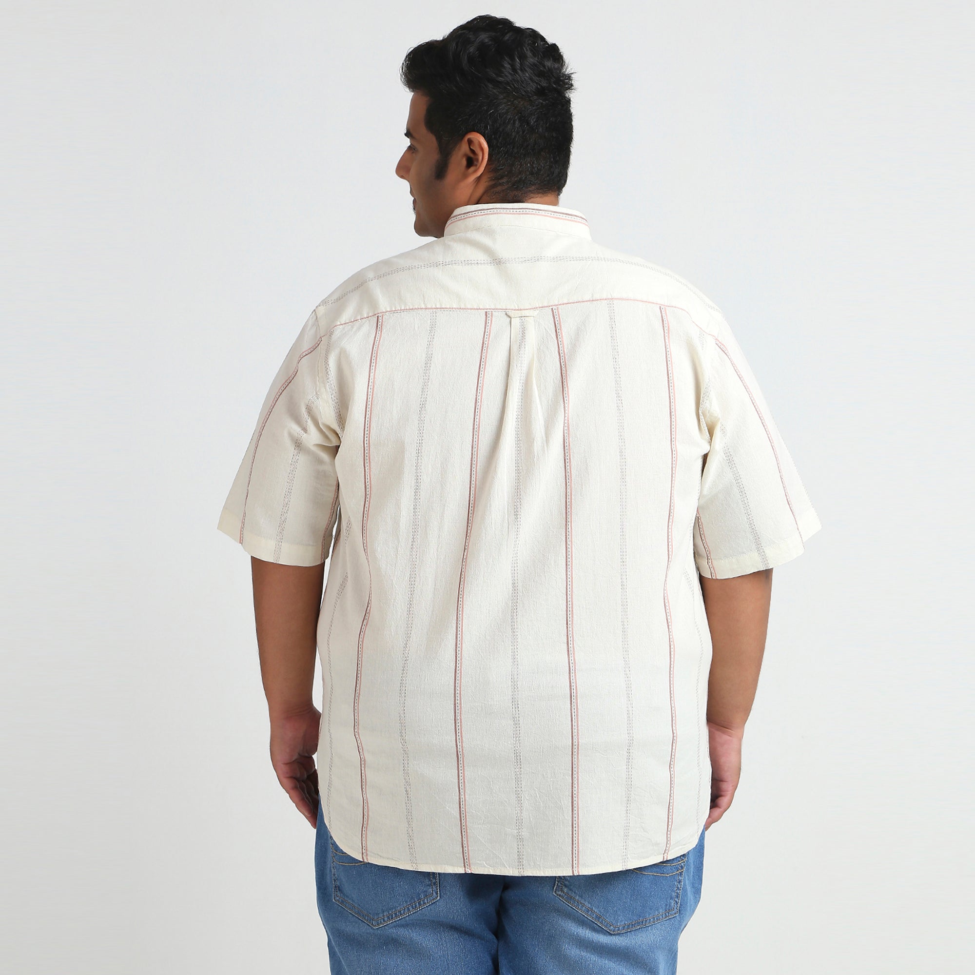 Plus Size Casual Shirt | 4XL - 10XL | 100% Cotton | Off White