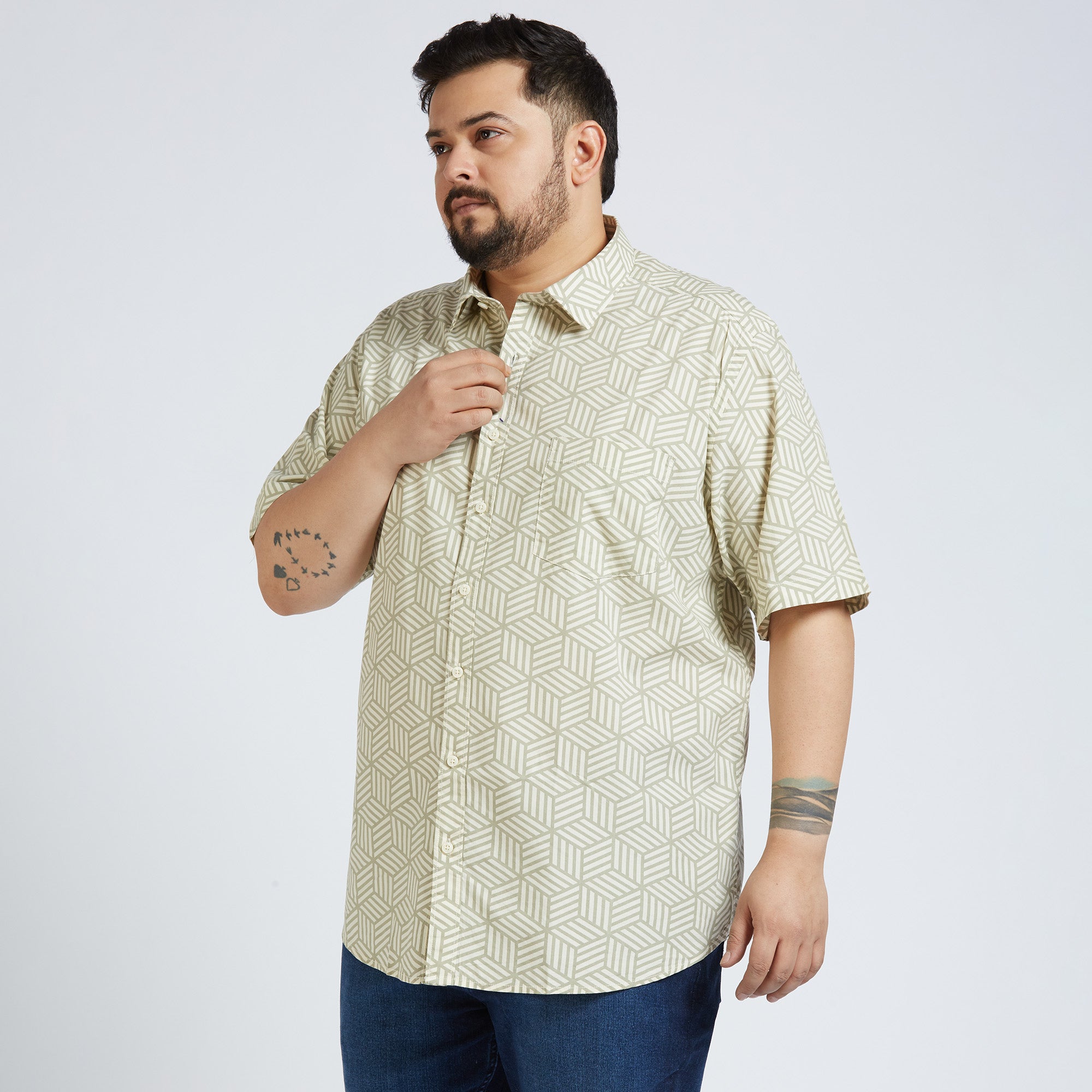 Plus Size Casual Shirt | 4XL - 10XL | Desert Sage