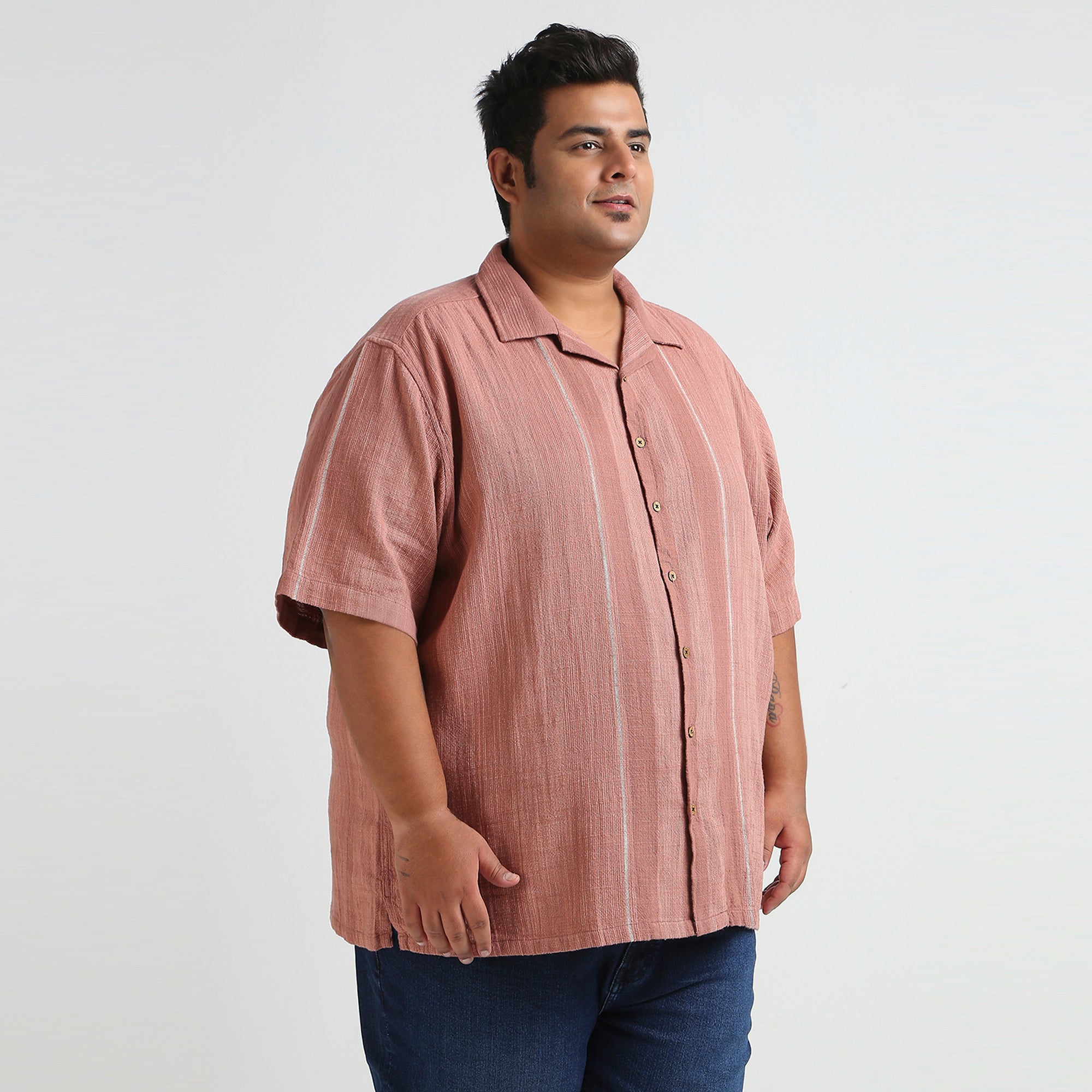 Plus Size Casual Shirt | 4XL - 10XL | 100% Cotton | Rust