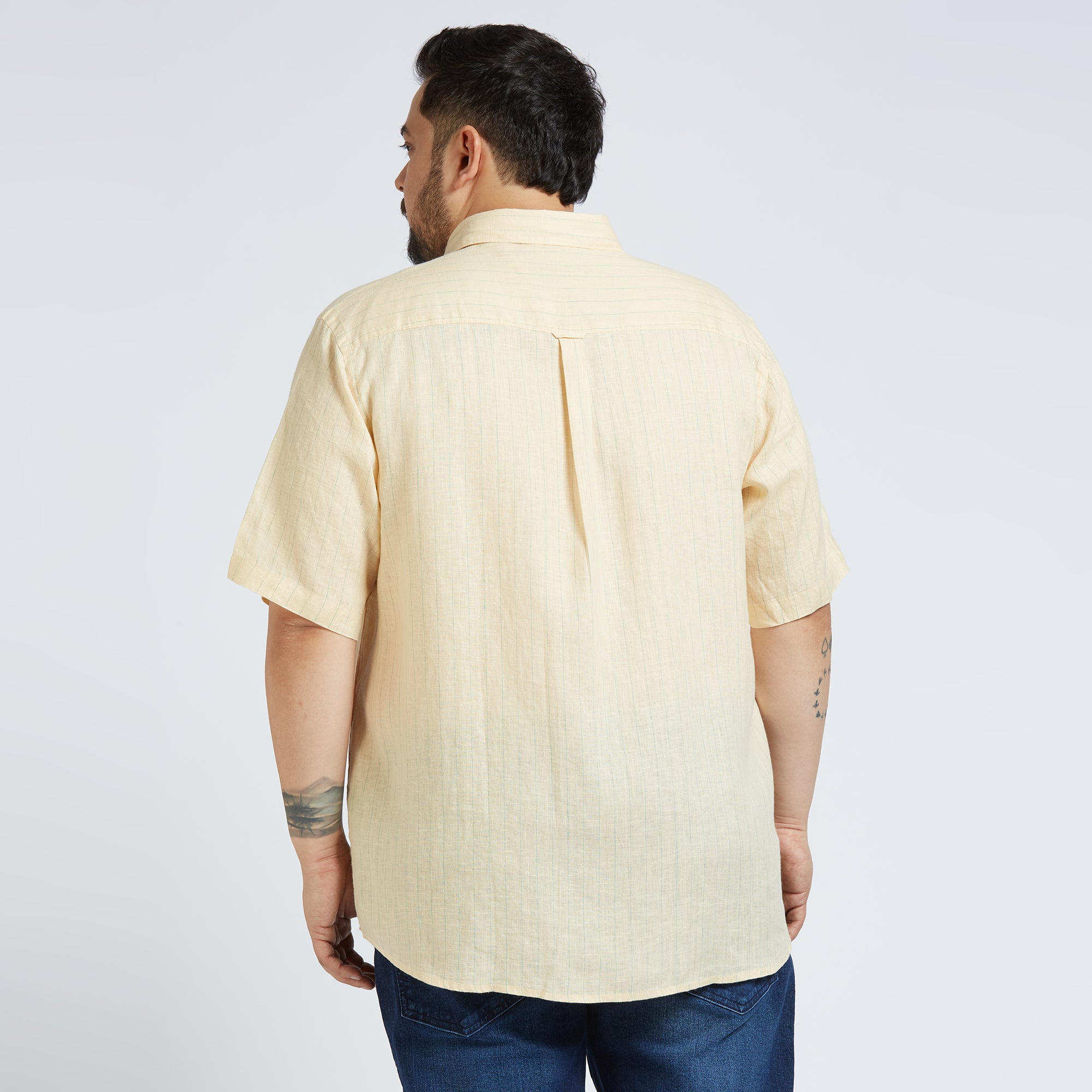 Plus Size Casual Shirt | 4XL - 10XL | 100% Linen | Cream