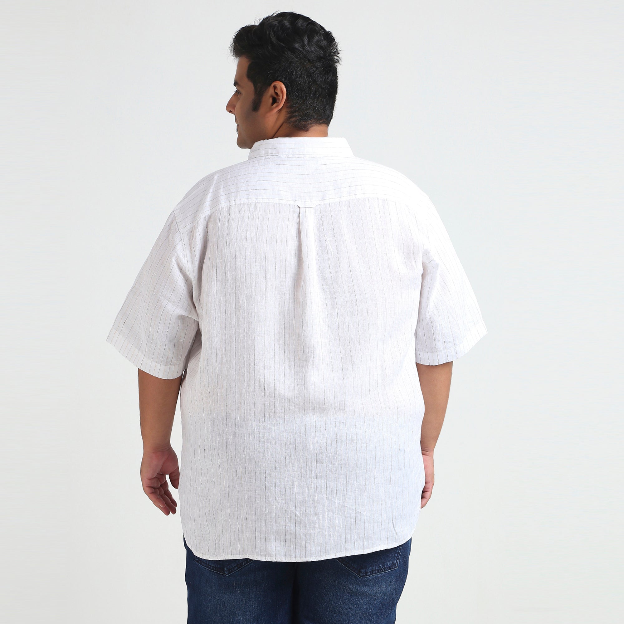 Plus Size Casual Shirt | 4XL - 10XL | 100% Linen | White