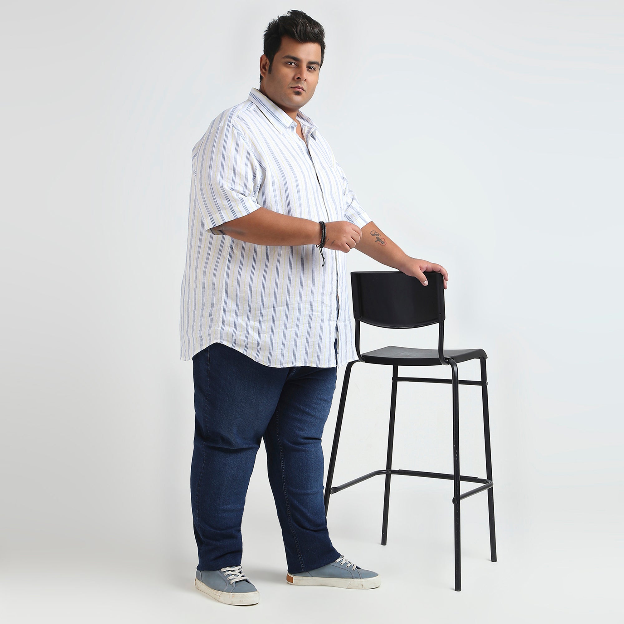 Plus Size Casual Shirt | 4XL - 10XL | 100% Linen | White