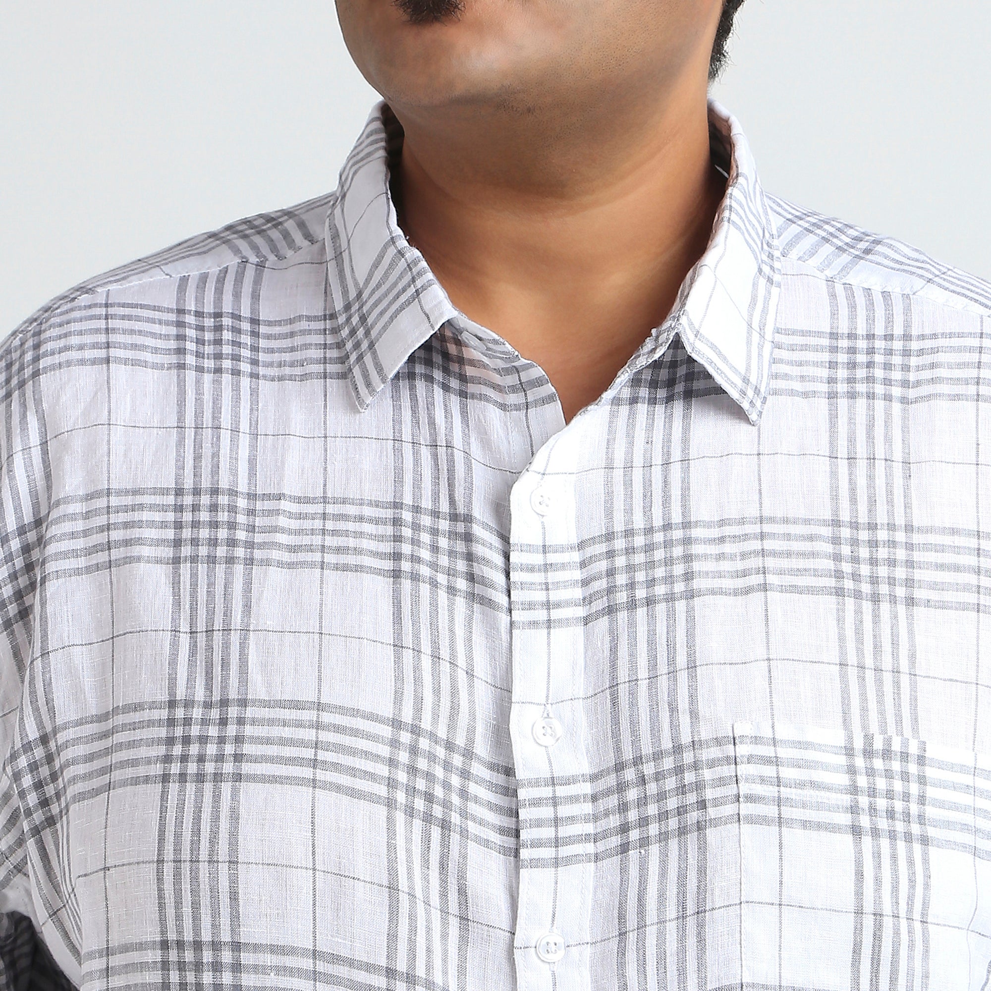 Plus Size Casual Shirt | 4XL - 10XL | 100% Linen | White