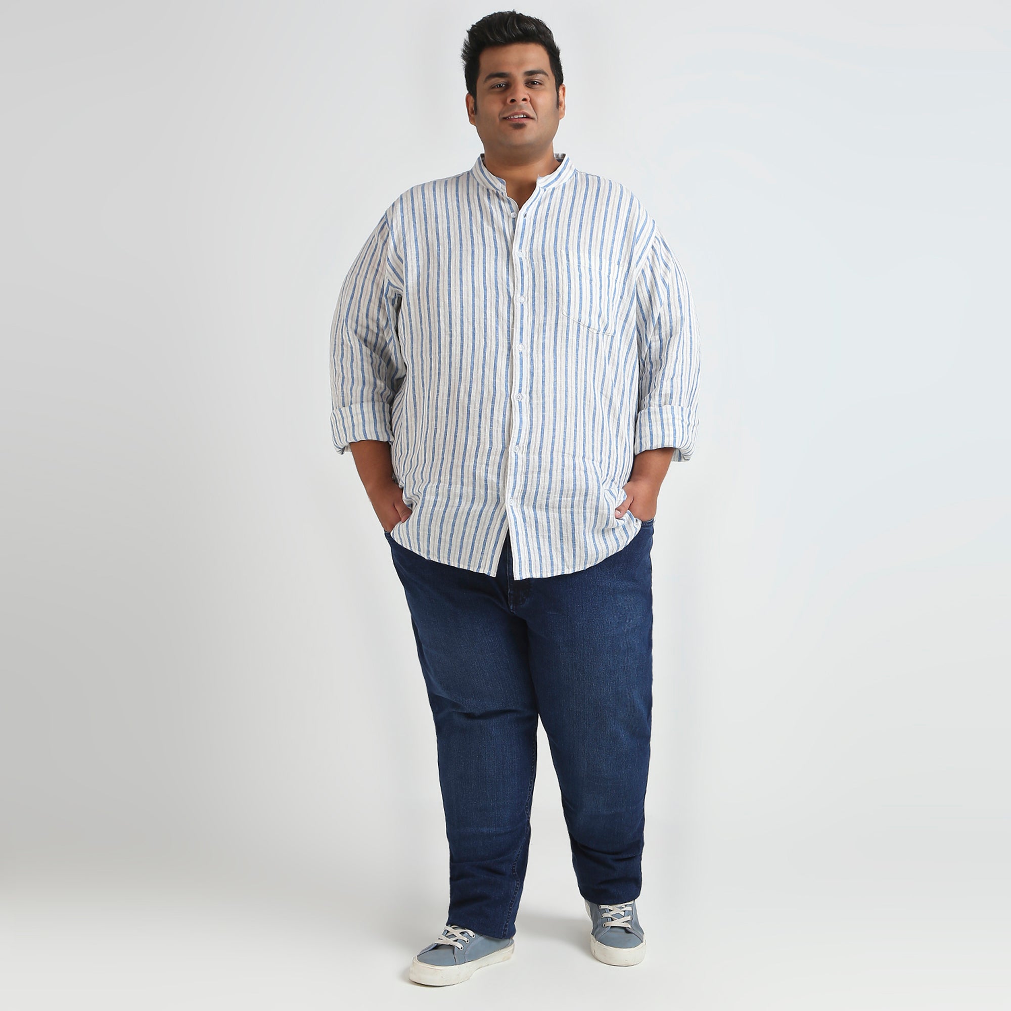 Plus Size Casual Shirt | 4XL - 10XL | 100% Linen | White