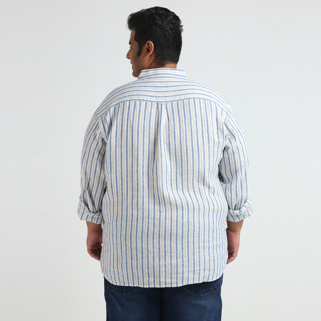 Plus Size Casual Shirt | 4XL - 10XL | 100% Linen | White