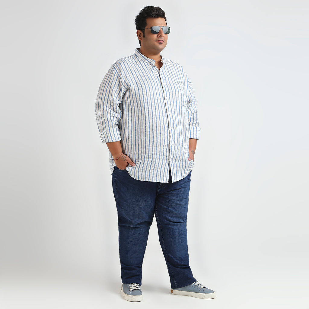 Plus Size Casual Shirt | 4XL - 10XL | 100% Linen | White