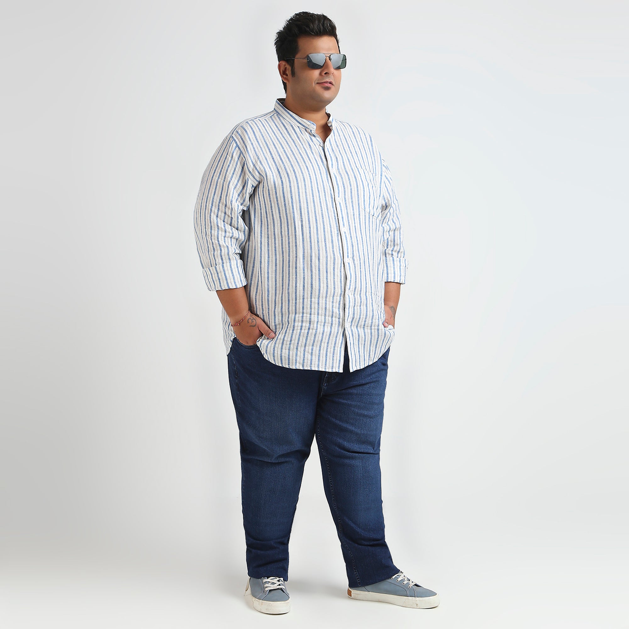 Plus Size Casual Shirt | 4XL - 10XL | 100% Linen | White