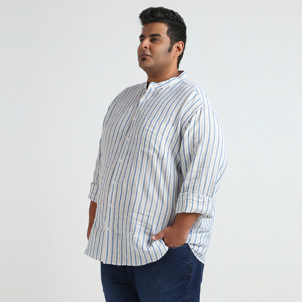 Plus Size Casual Shirt | 4XL - 10XL | 100% Linen | White