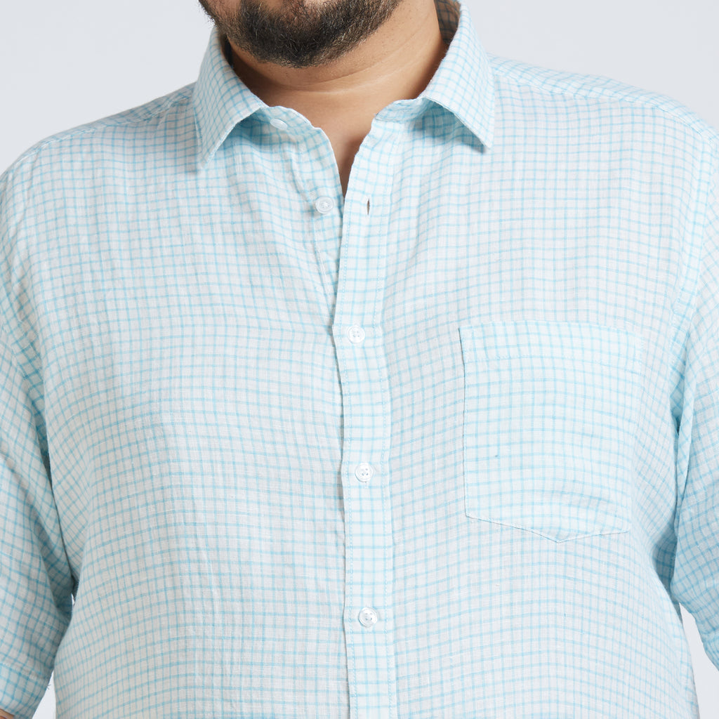 Plus Size Casual Shirt | 4XL - 10XL | 100% Linen | White