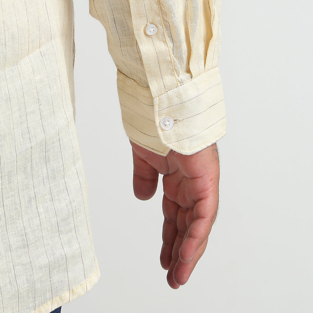 Plus Size Casual Shirt | 4XL - 10XL | 100% Linen | Cream