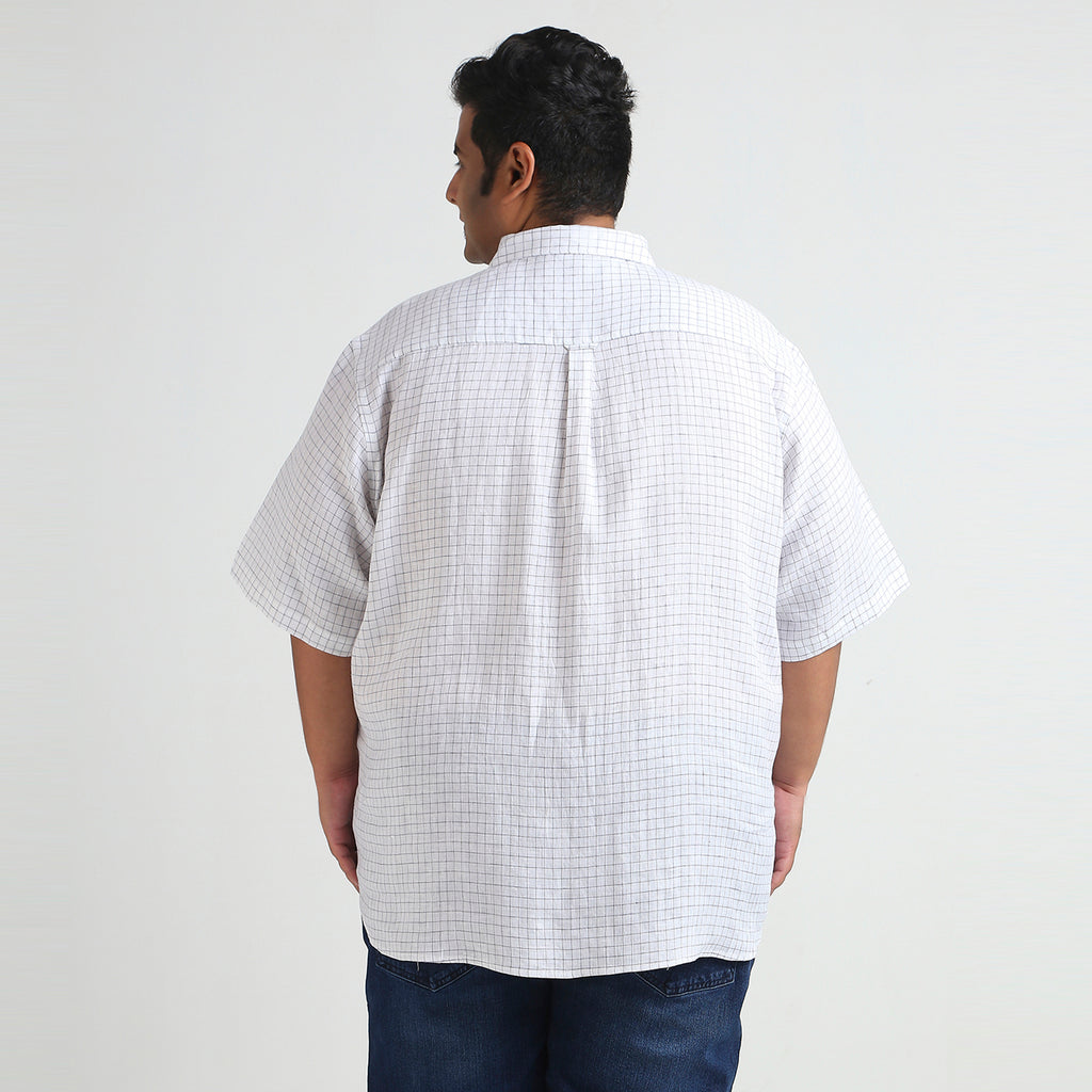 Plus Size Casual Shirt | 4XL - 10XL | 100% Linen | White