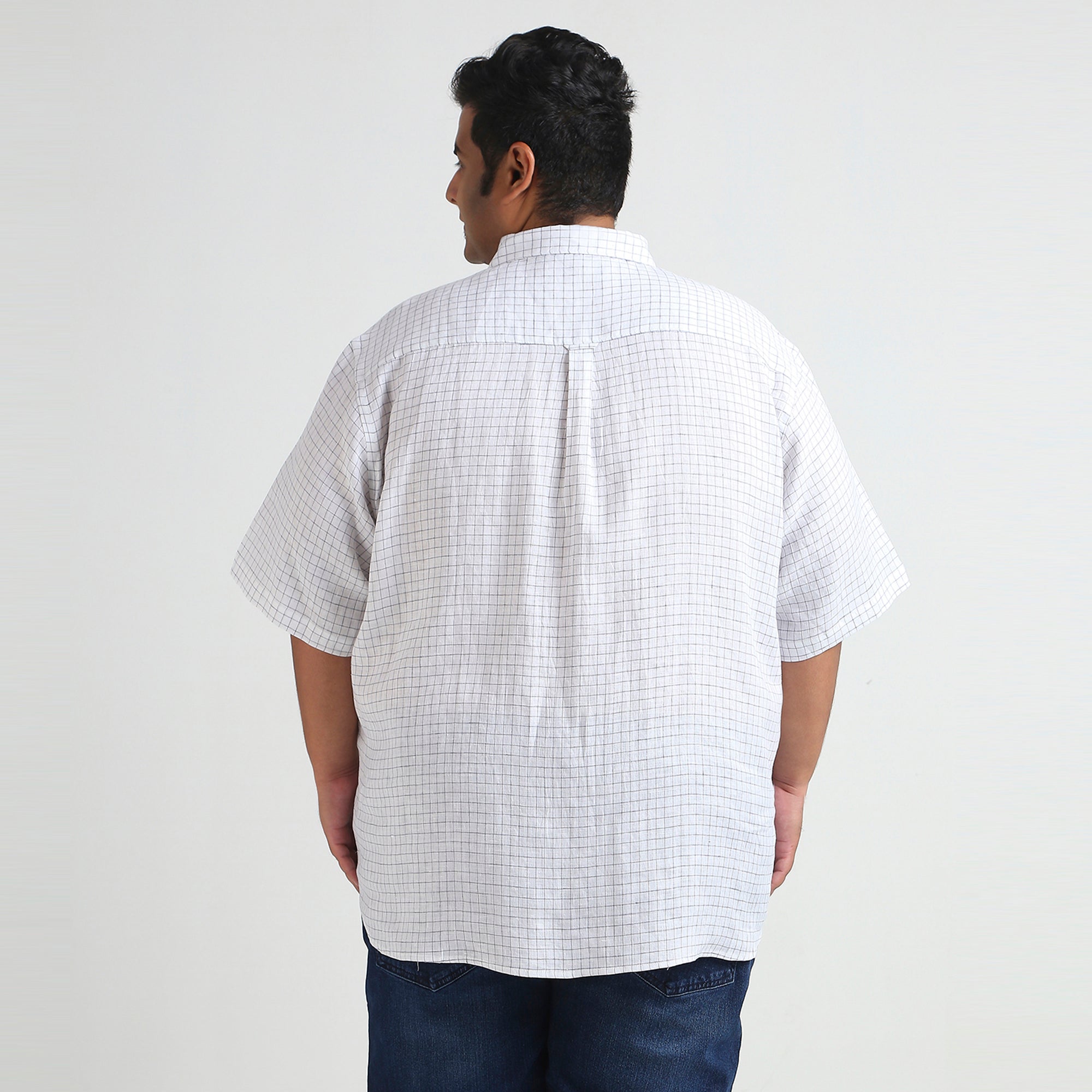 Plus Size Casual Shirt | 4XL - 10XL | 100% Linen | White
