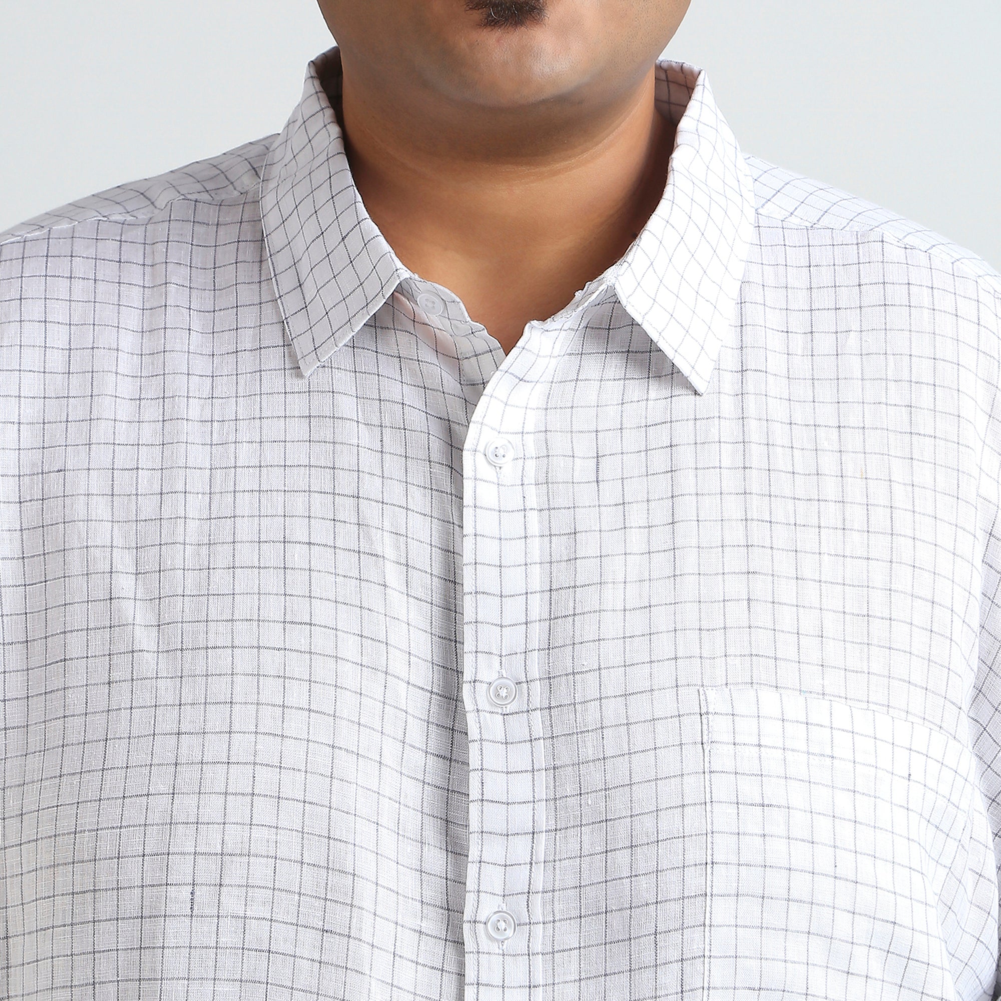 Plus Size Casual Shirt | 4XL - 10XL | 100% Linen | White