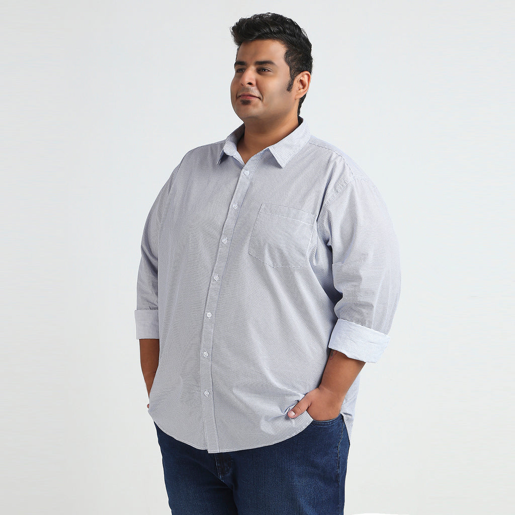 Plus Size Casual Shirt | 4XL - 10XL | 100% Cotton | White
