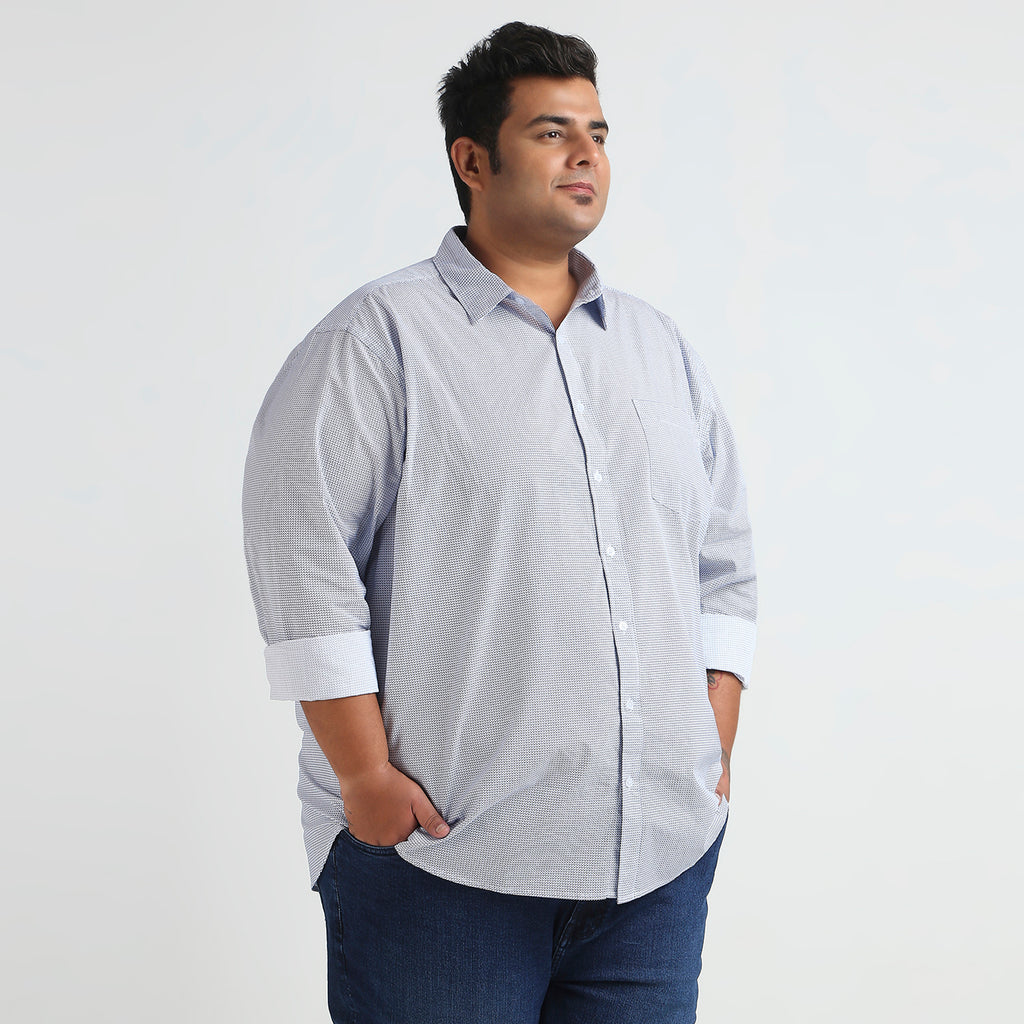 Plus Size Casual Shirt | 4XL - 10XL | 100% Cotton | White