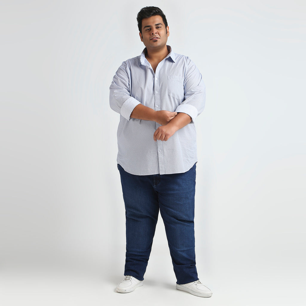 Plus Size Casual Shirt | 4XL - 10XL | 100% Cotton | White