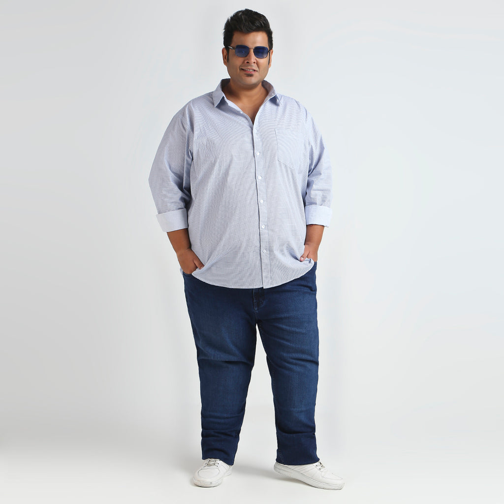 Plus Size Casual Shirt | 4XL - 10XL | 100% Cotton | White