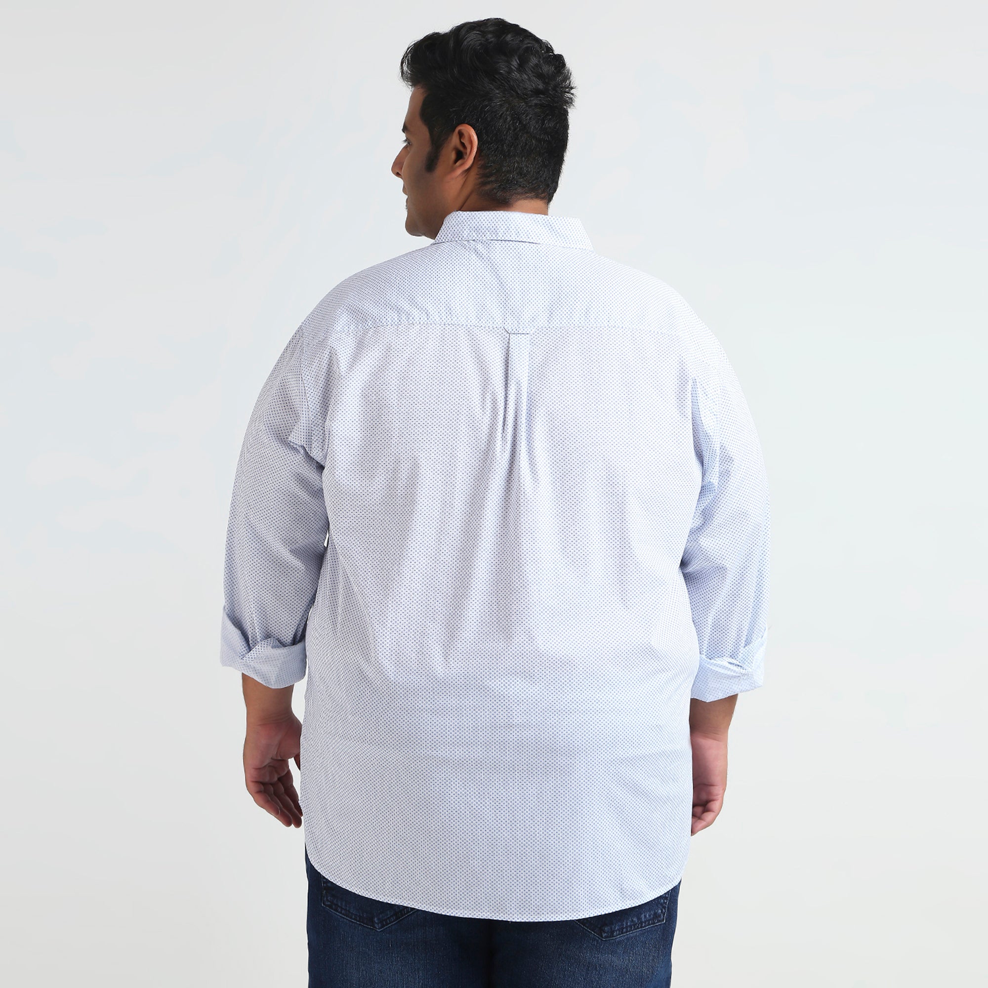 Plus Size Casual Shirt | 4XL - 10XL | 100% Cotton | Sky Blue