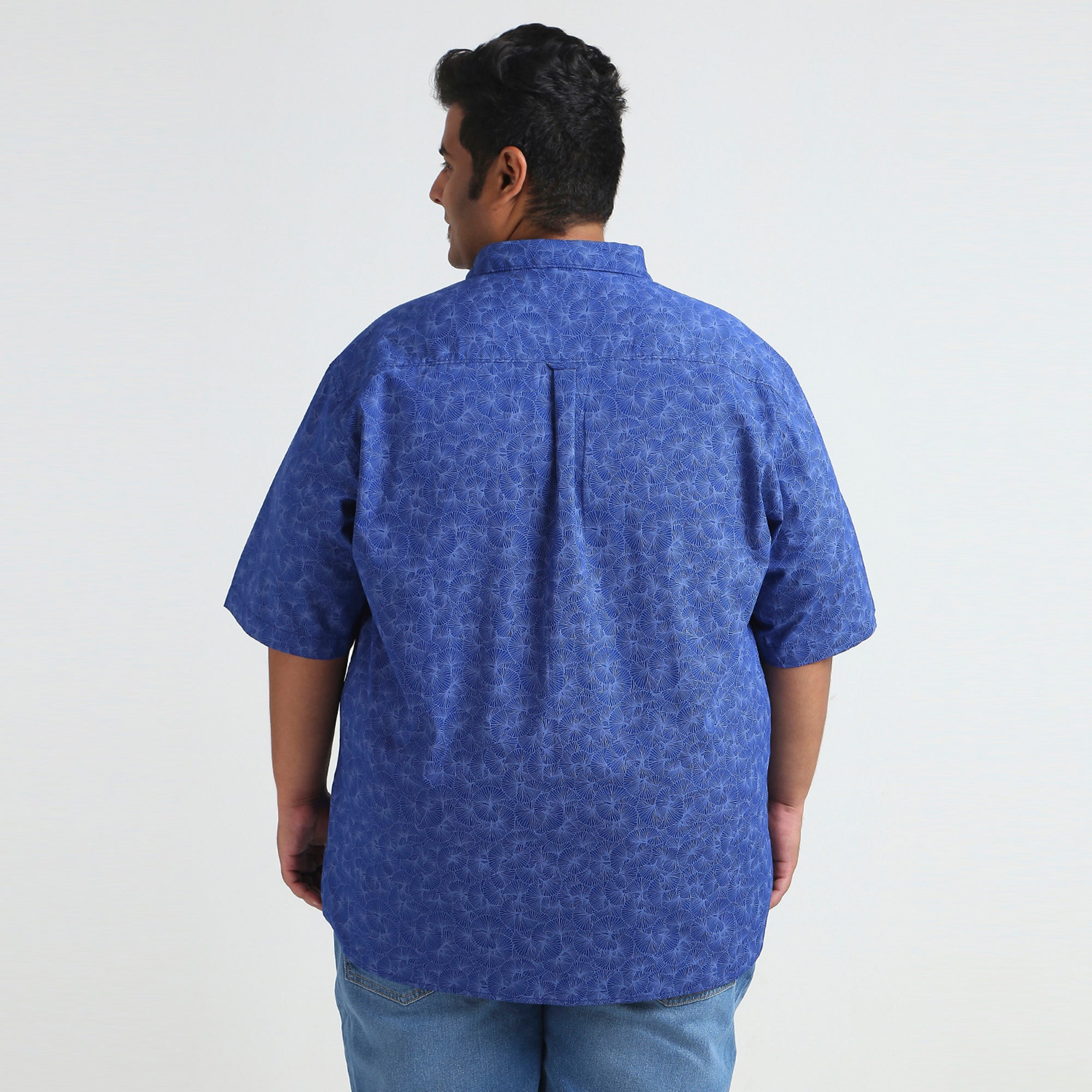 Plus Size Casual Shirt | 4XL - 10XL | 100% Cotton | Royal Blue