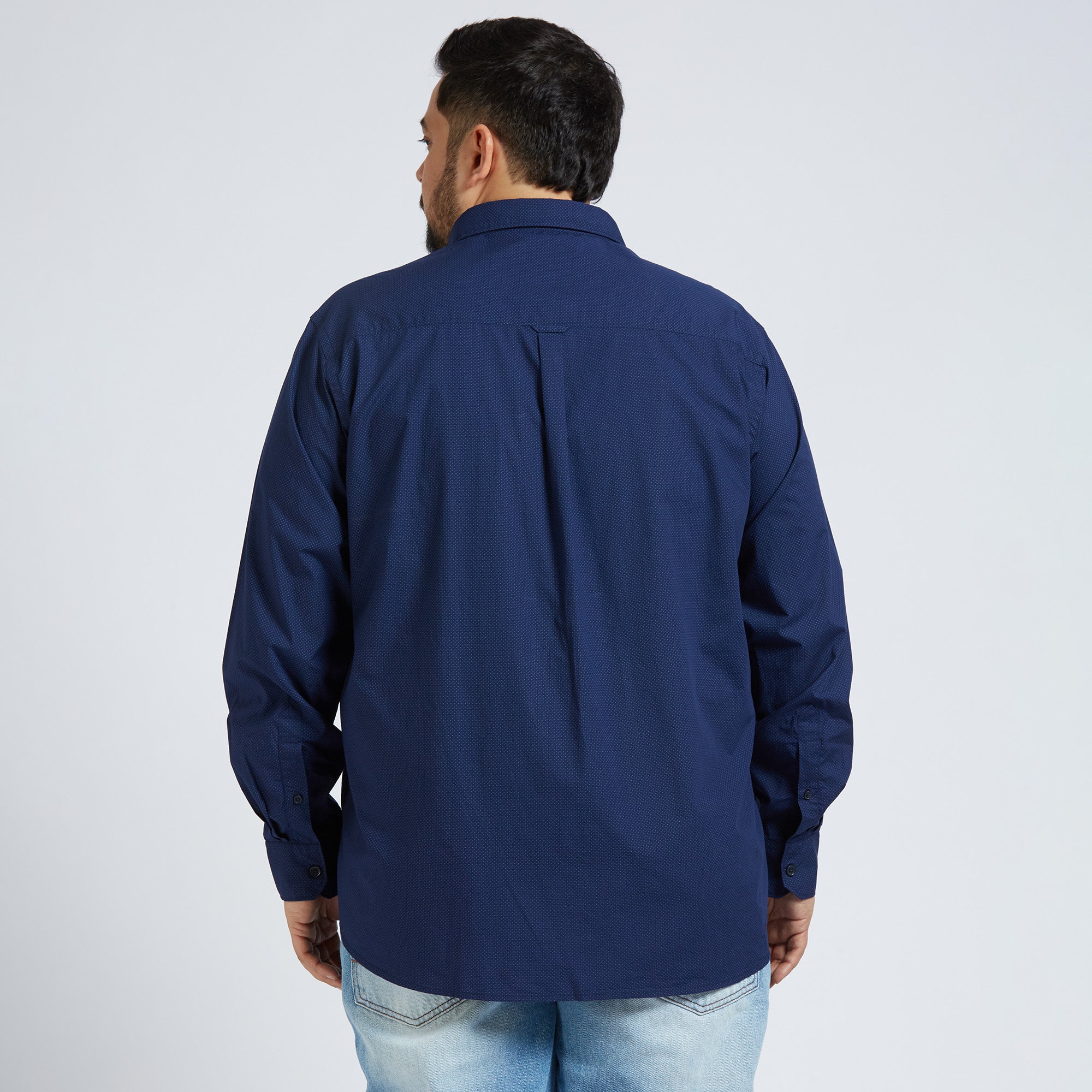 Plus Size Casual Shirt | 4XL - 10XL | 100% Cotton | Navy