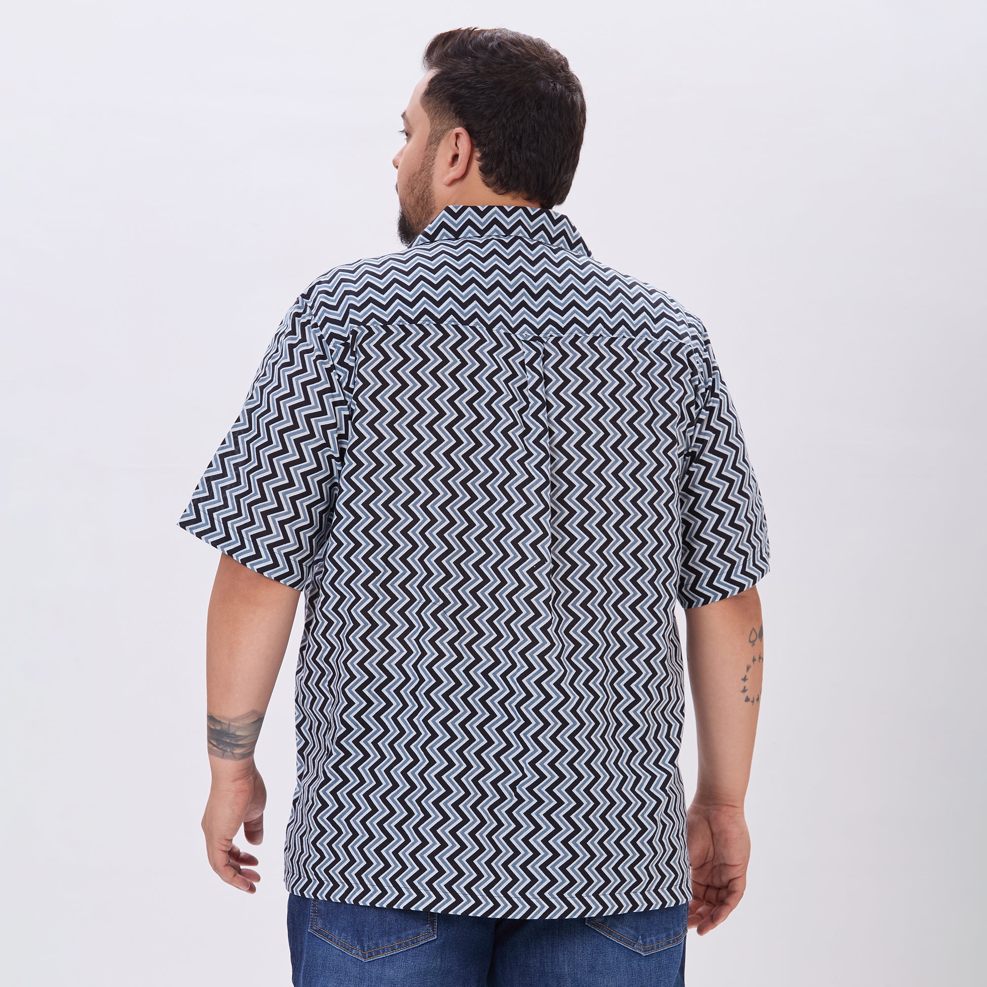 Plus Size Casual Shirt | 4XL-10XL | 100% Cotton | Black