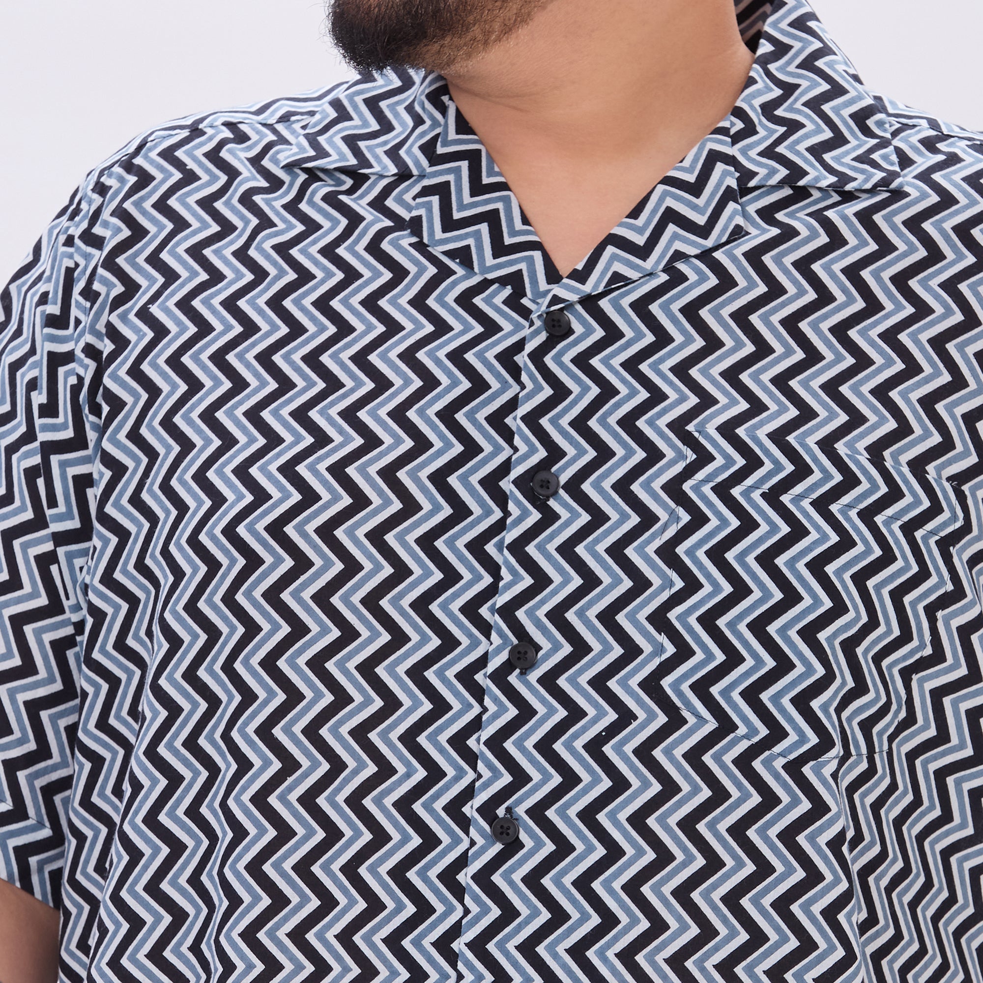Plus Size Casual Shirt | 4XL-10XL | 100% Cotton | Black