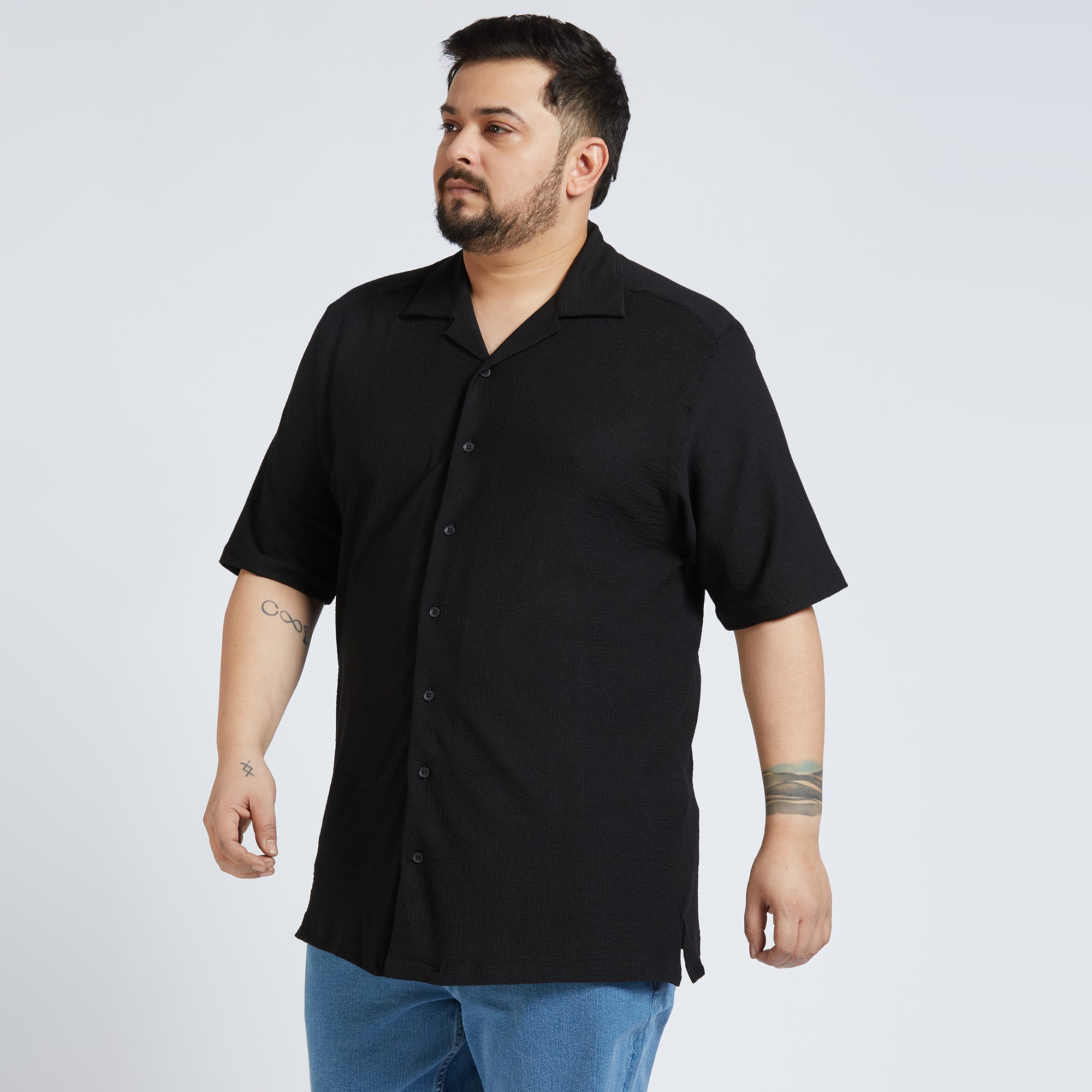 Plus Size Casual Shirt | 4XL - 10XL | Black