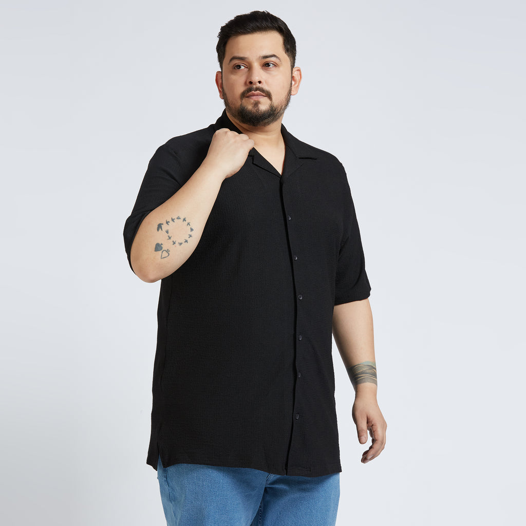 Plus Size Casual Shirt | 4XL - 10XL | Black