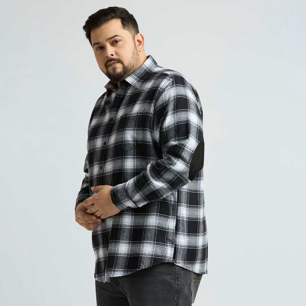 Plus Size Casual Shirt | 4XL - 10XL | 100% Cotton | Black