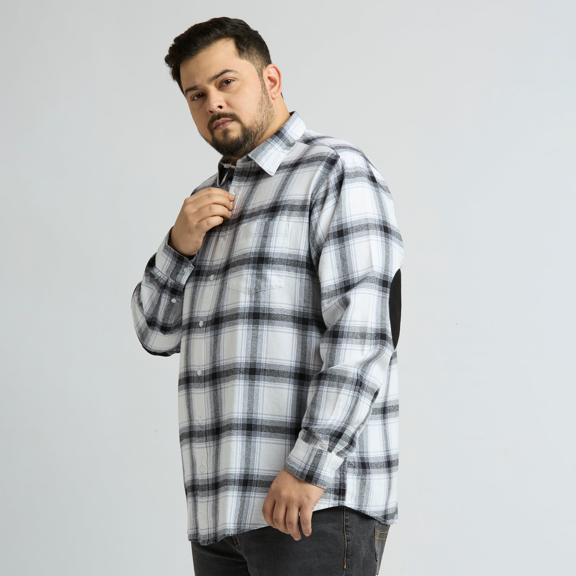 Plus Size Casual Shirt | 4XL - 10XL | 100% Cotton | White