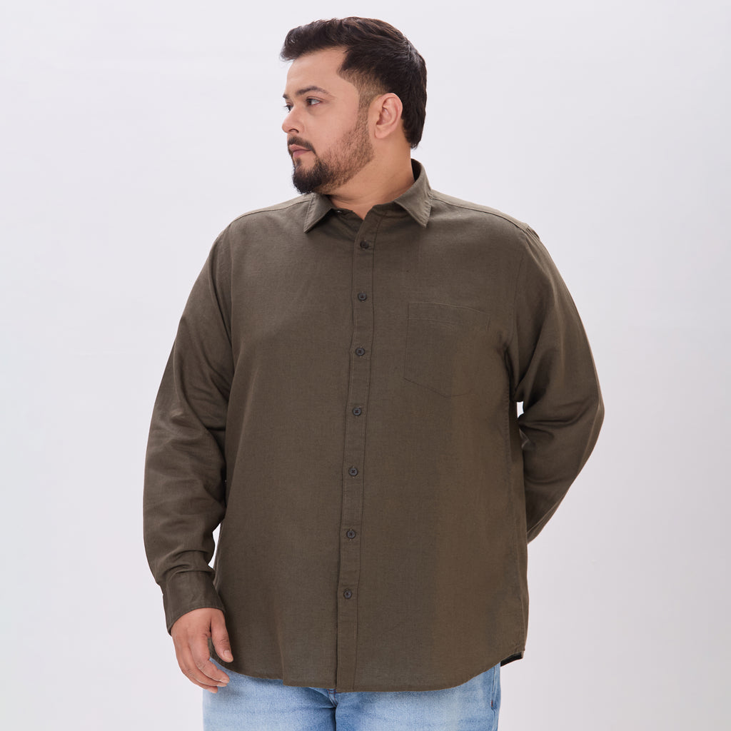 Plus Size Casual Shirt | 4XL-10XL | Olive