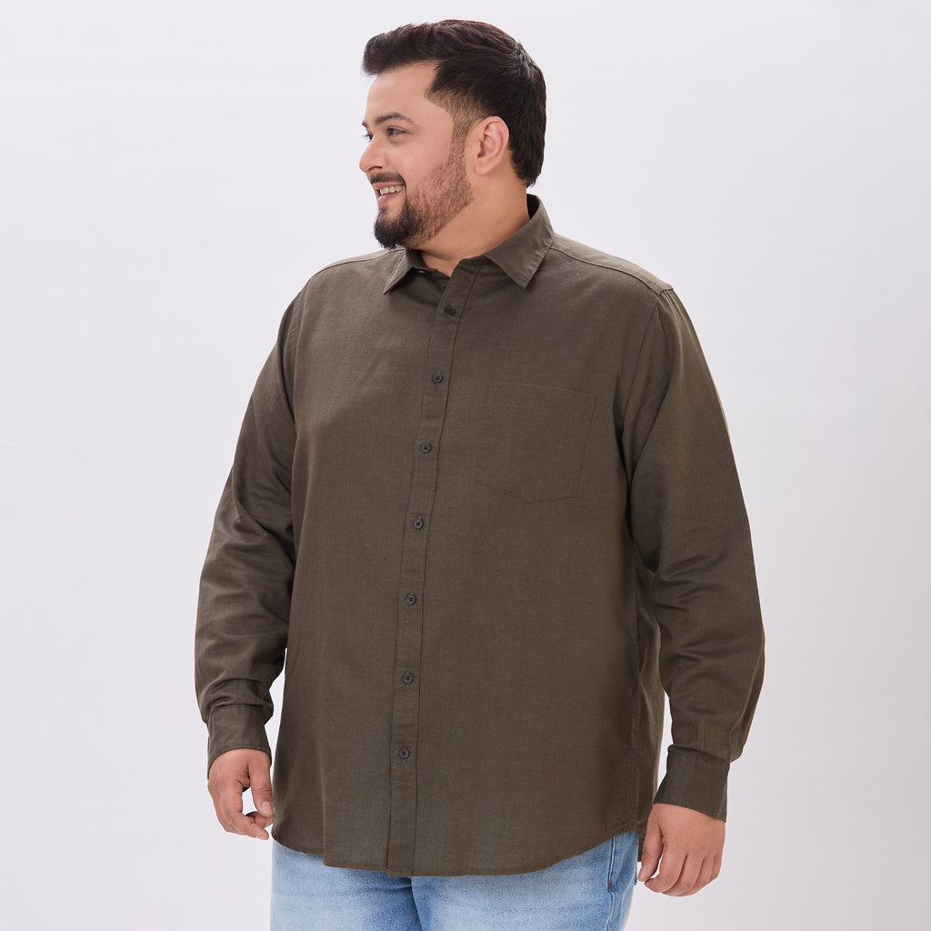 Plus Size Casual Shirt | 4XL-10XL | Olive