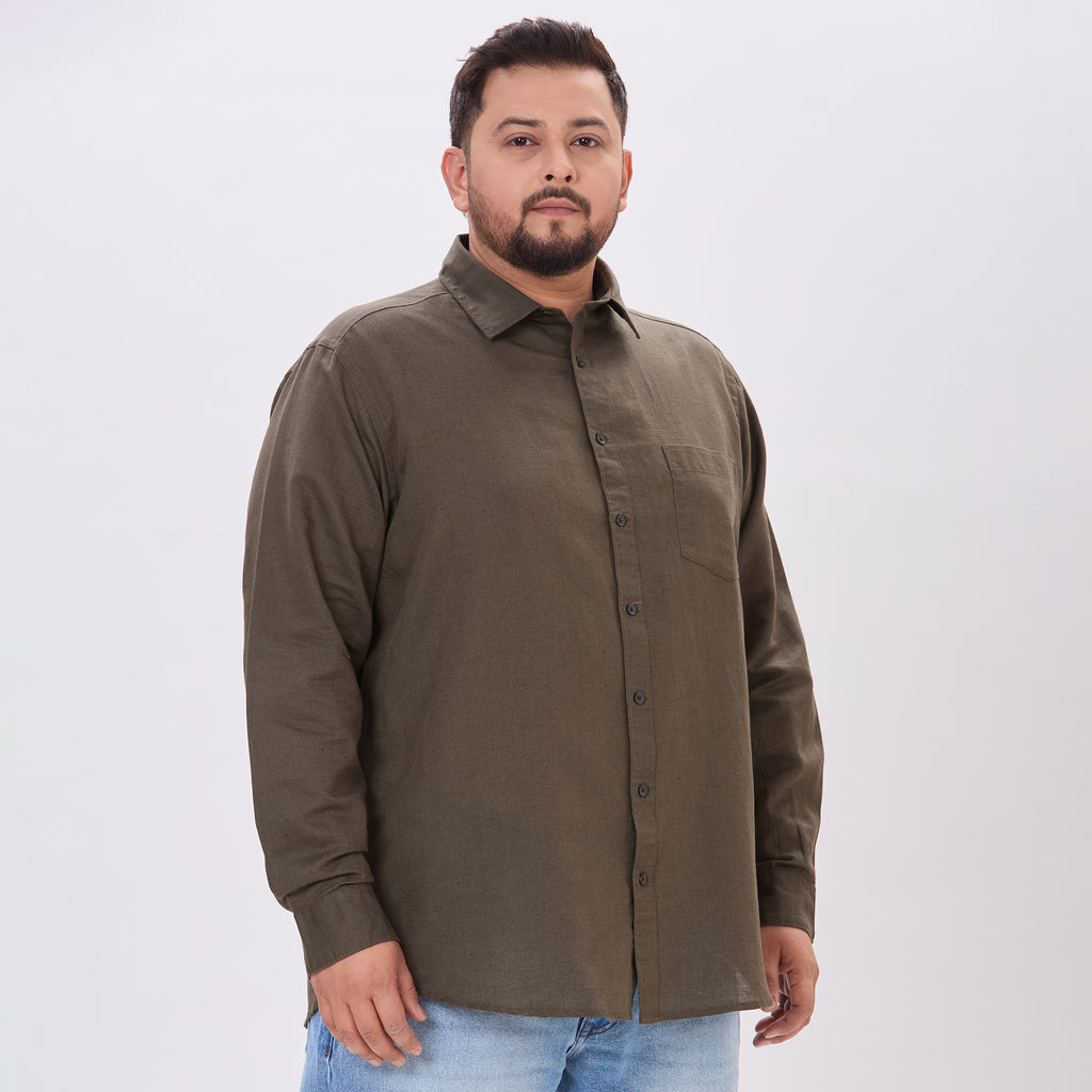 Plus Size Casual Shirt | 4XL-10XL | Olive