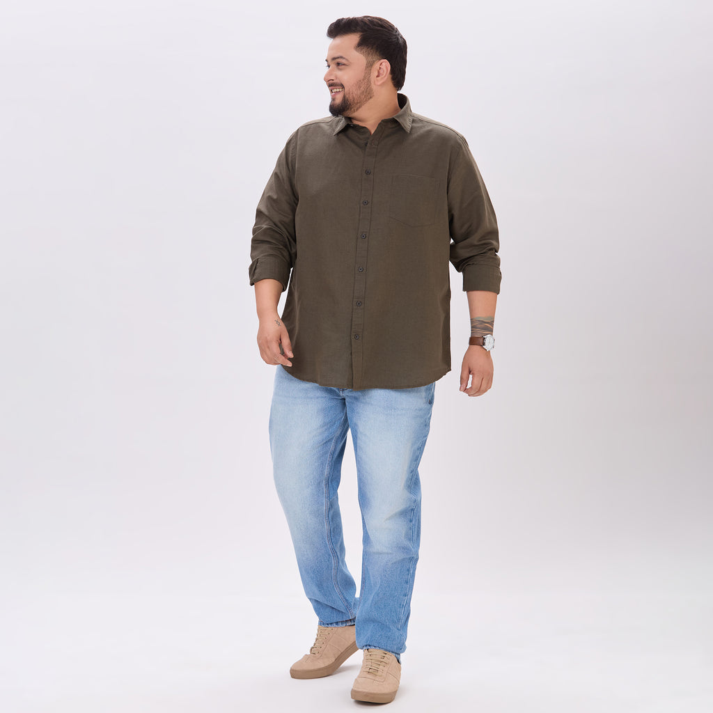 Plus Size Casual Shirt | 4XL-10XL | Olive