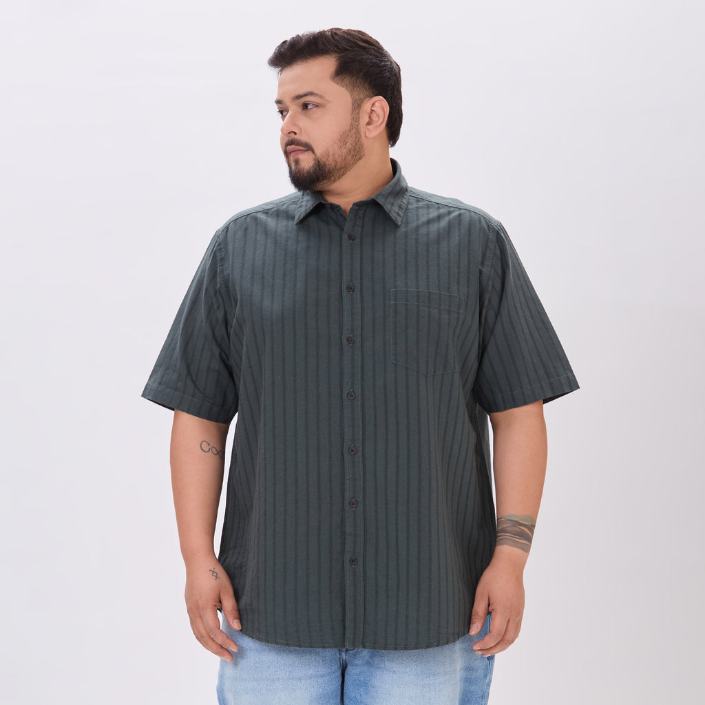 Plus Size Casual Shirt | 4XL-10XL | Bottle Green