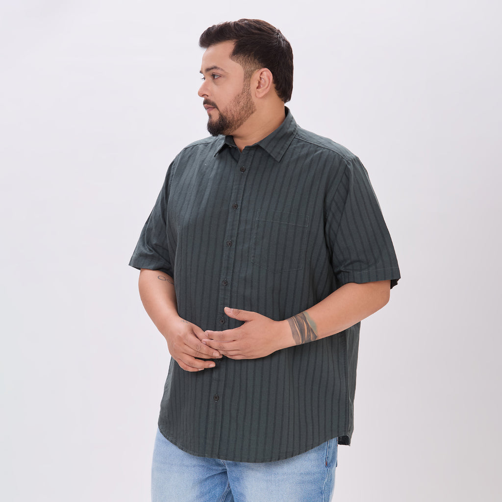 Plus Size Casual Shirt | 4XL-10XL | Bottle Green
