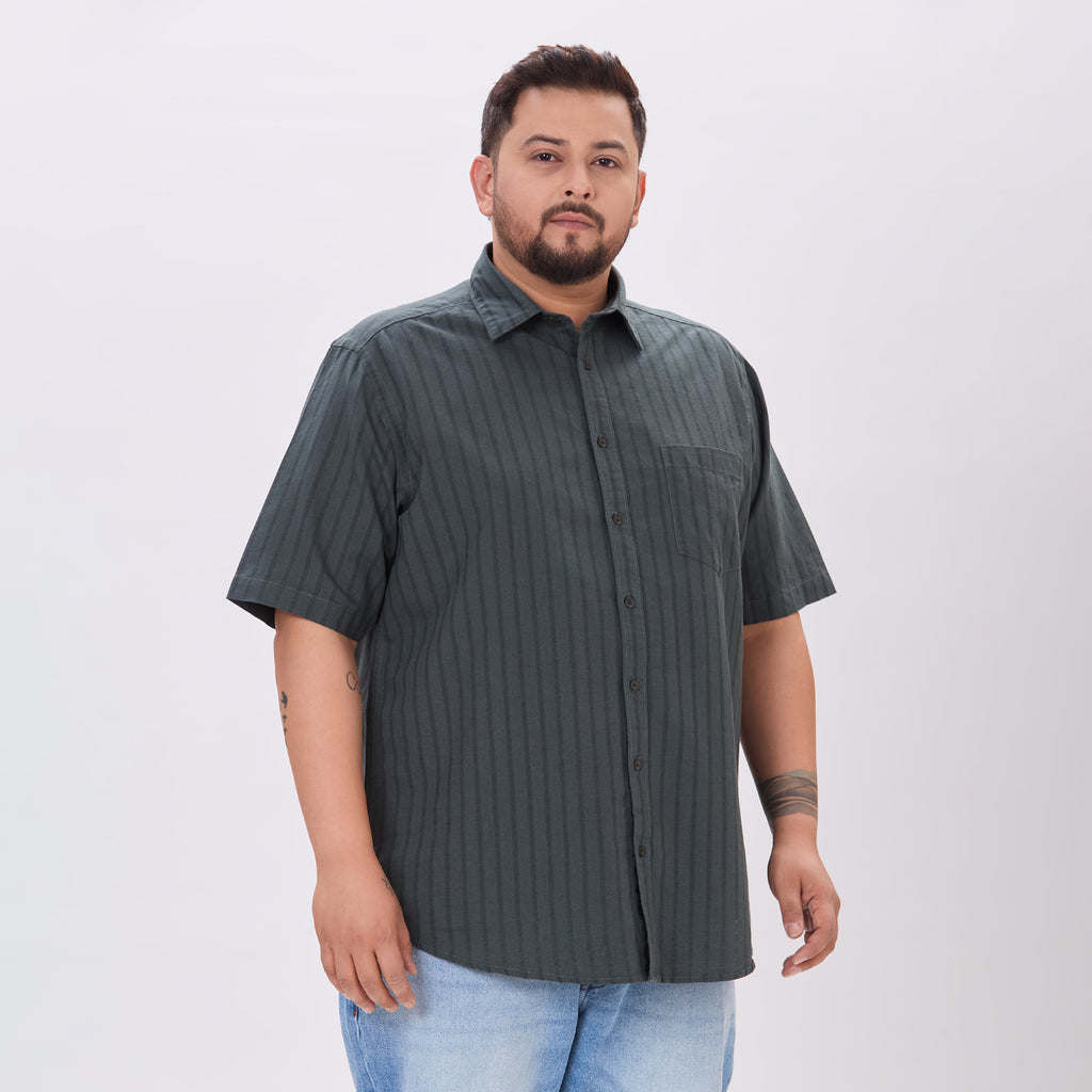 Plus Size Casual Shirt | 4XL-10XL | Bottle Green