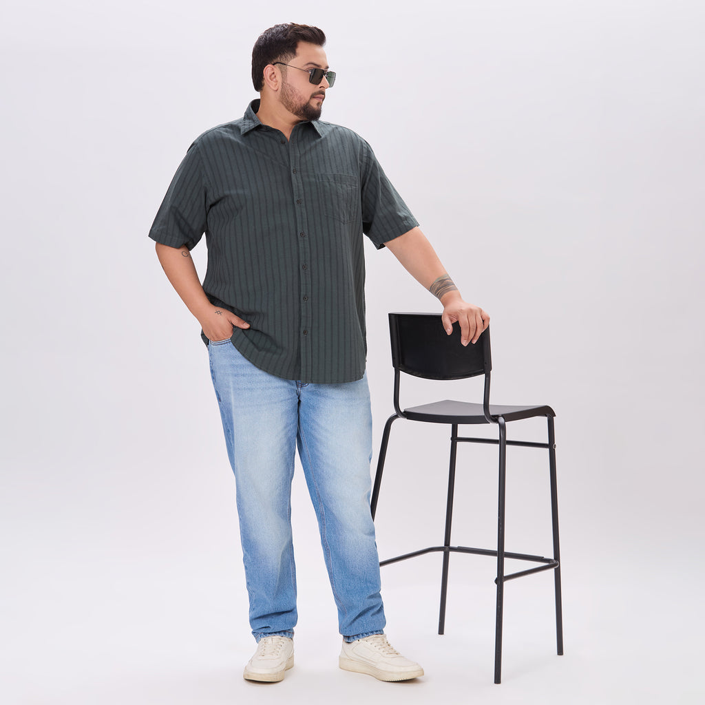 Plus Size Casual Shirt | 4XL-10XL | Bottle Green