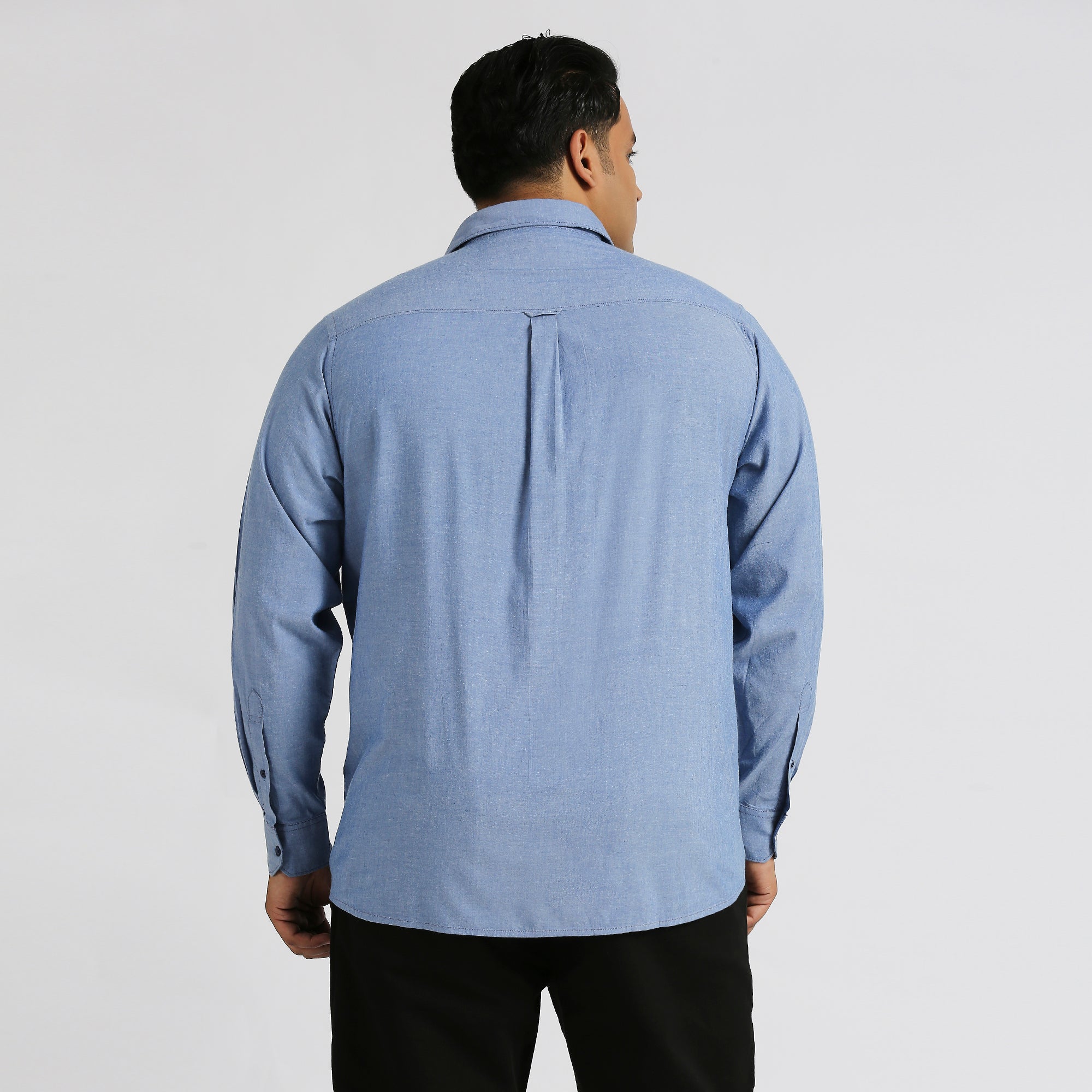Plus Size Casual Shirt | 4XL - 10XL | 100% Cotton | Blue