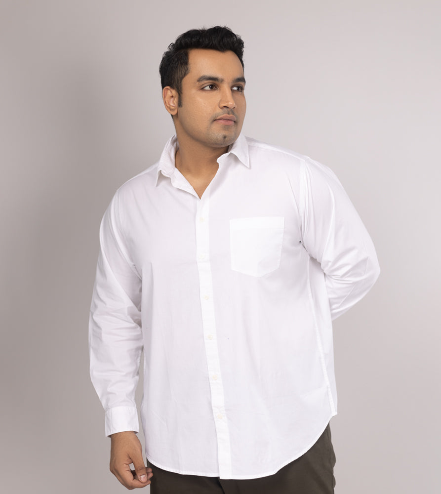 Plus Size Casual Shirt | 4XL - 10XL | White