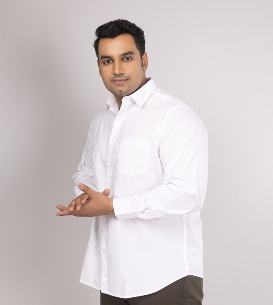 Plus Size Casual Shirt | 4XL - 10XL | White