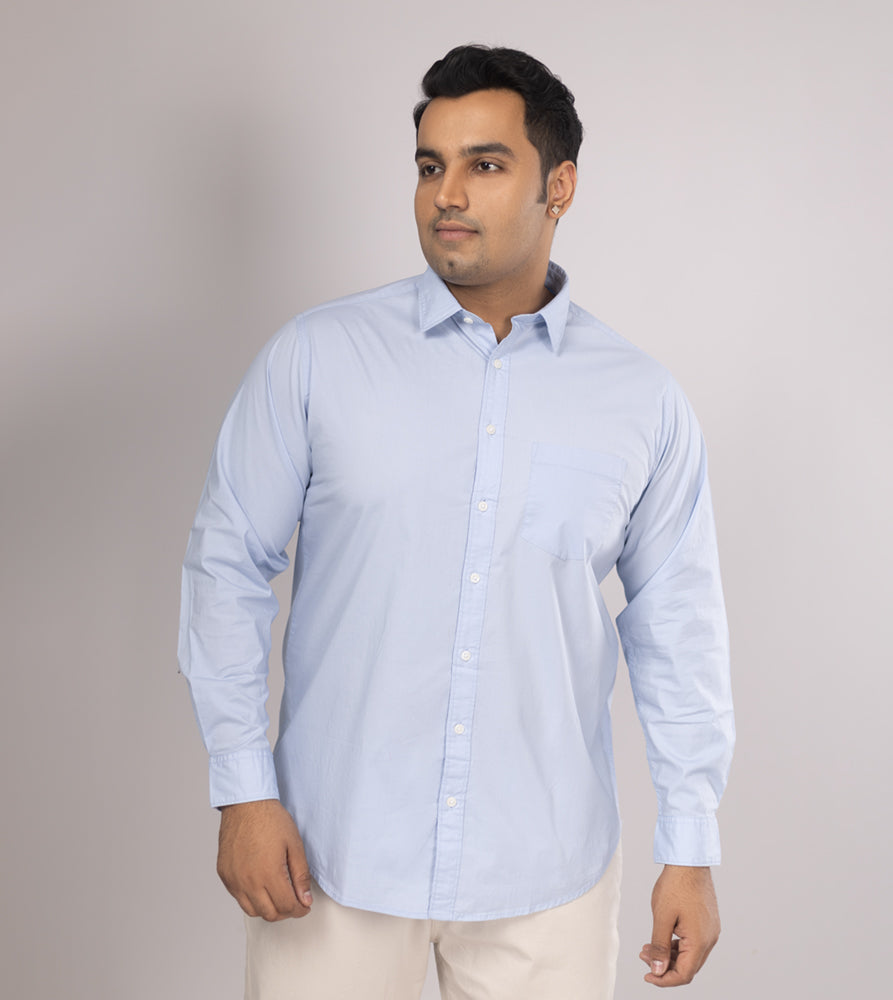 Plus Size Casual Shirt | 4XL - 10XL | Sky Blue