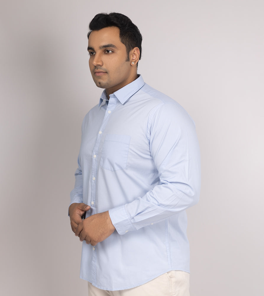 Plus Size Casual Shirt | 4XL - 10XL | Sky Blue