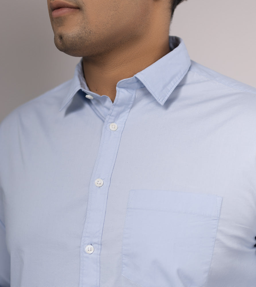 Plus Size Casual Shirt | 4XL - 10XL | Sky Blue