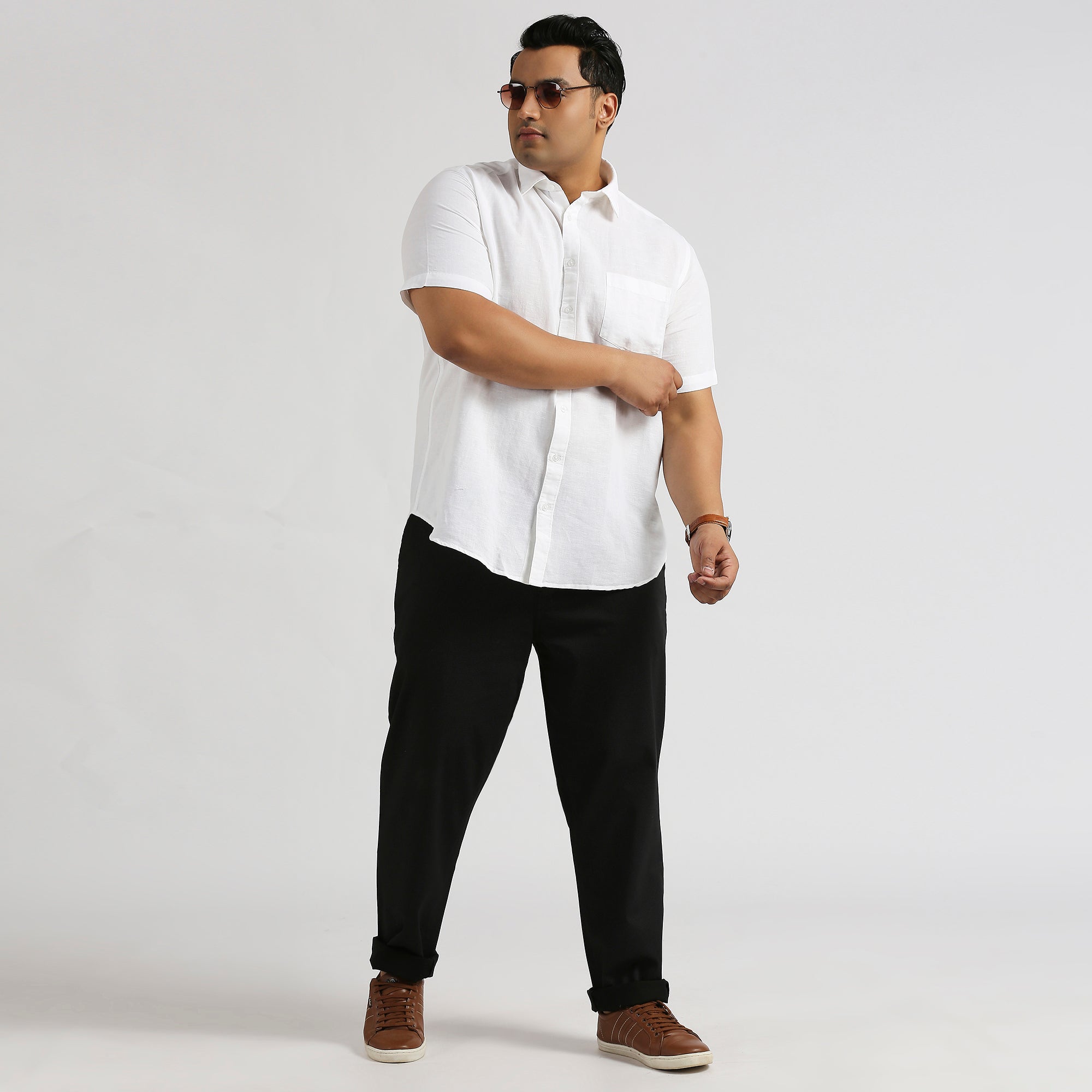Plus Size Casual Shirt | 4XL - 10XL | White
