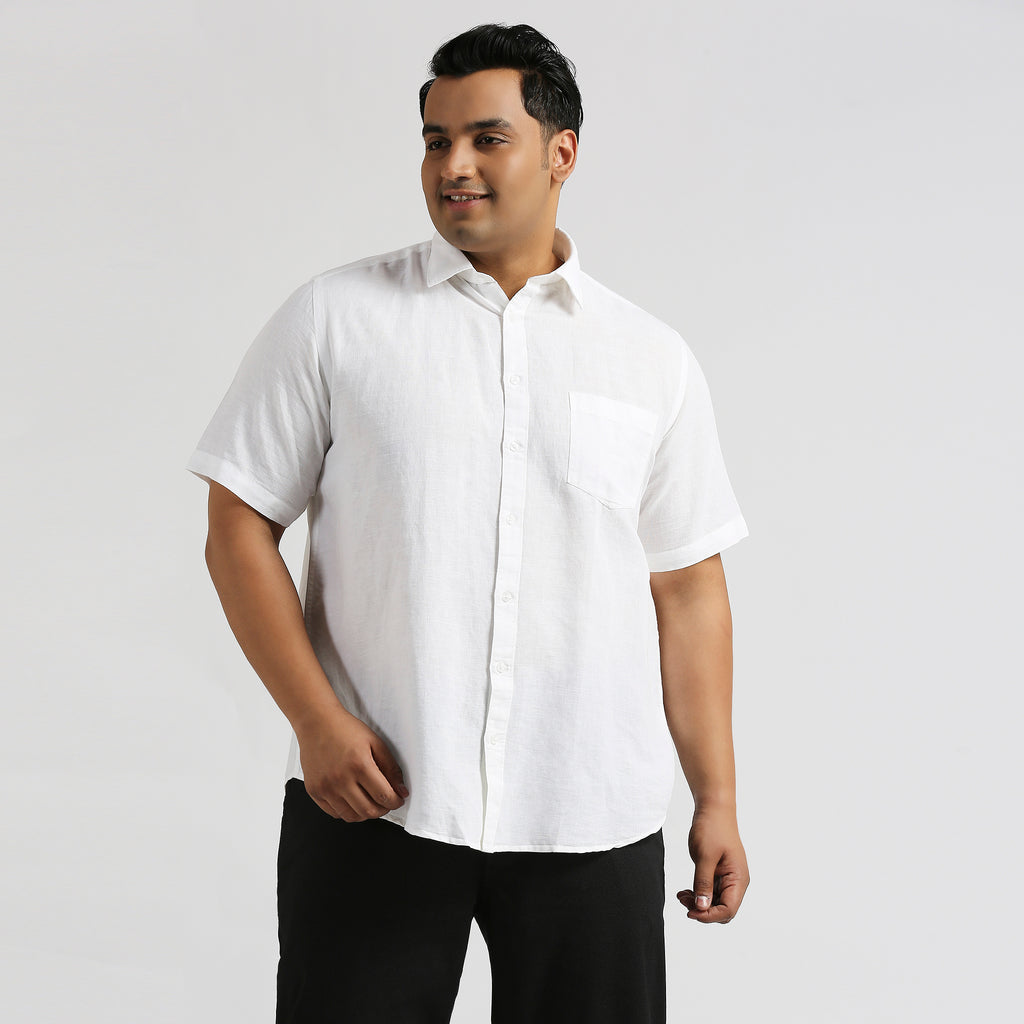 Plus Size Casual Shirt | 4XL - 10XL | White