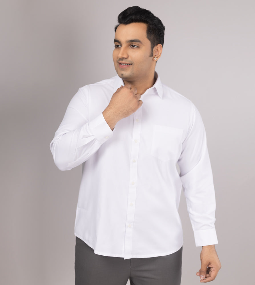 Plus Size Casual Shirt | 4XL - 10XL | White