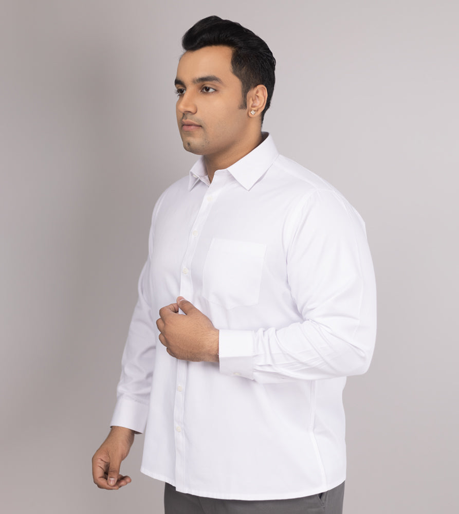 Plus Size Casual Shirt | 4XL - 10XL | White