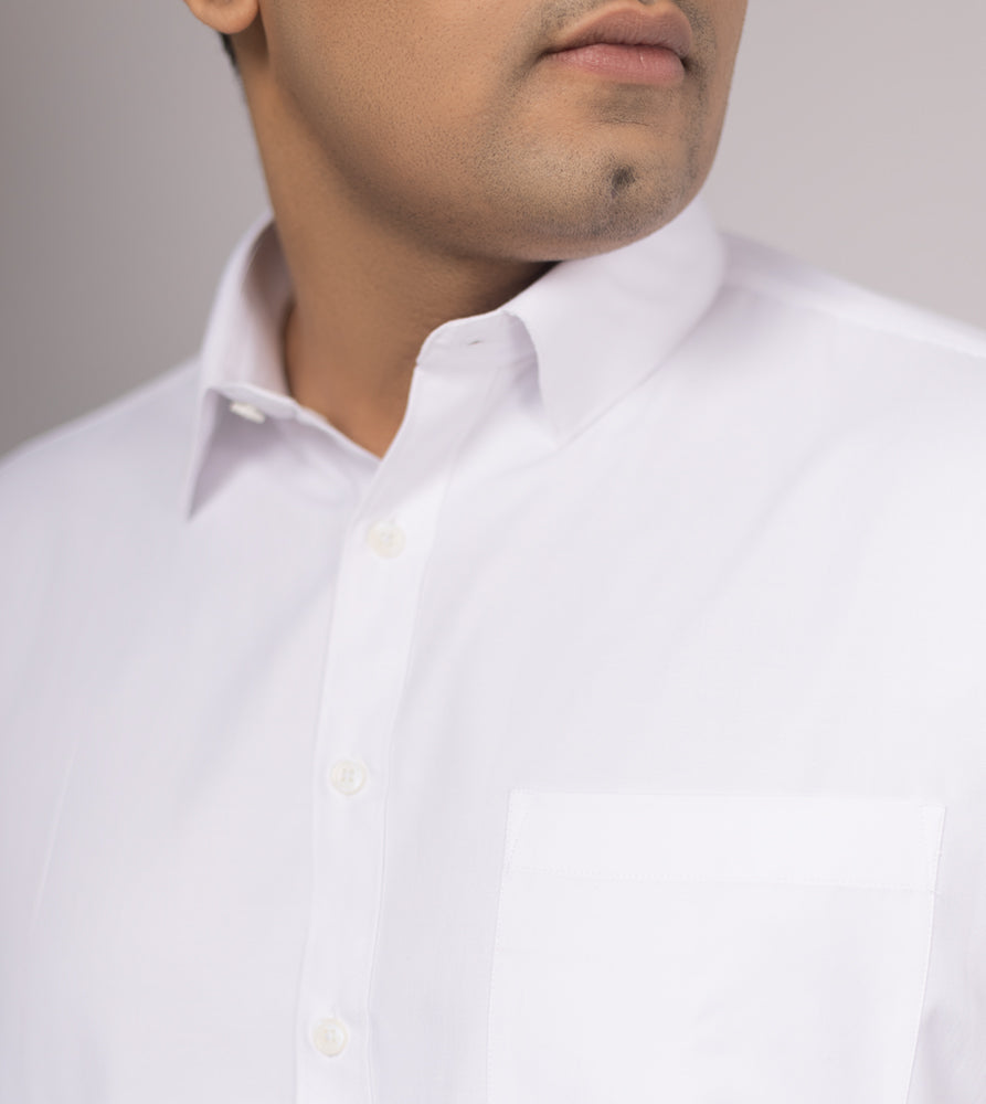 Plus Size Casual Shirt | 4XL - 10XL | White