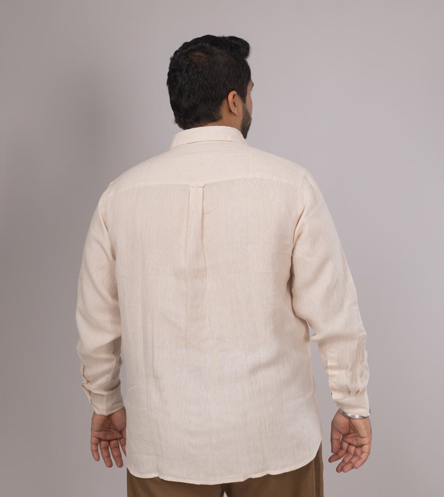 Plus Size Casual Shirt | 4XL - 10XL | 100% Linen | Natural